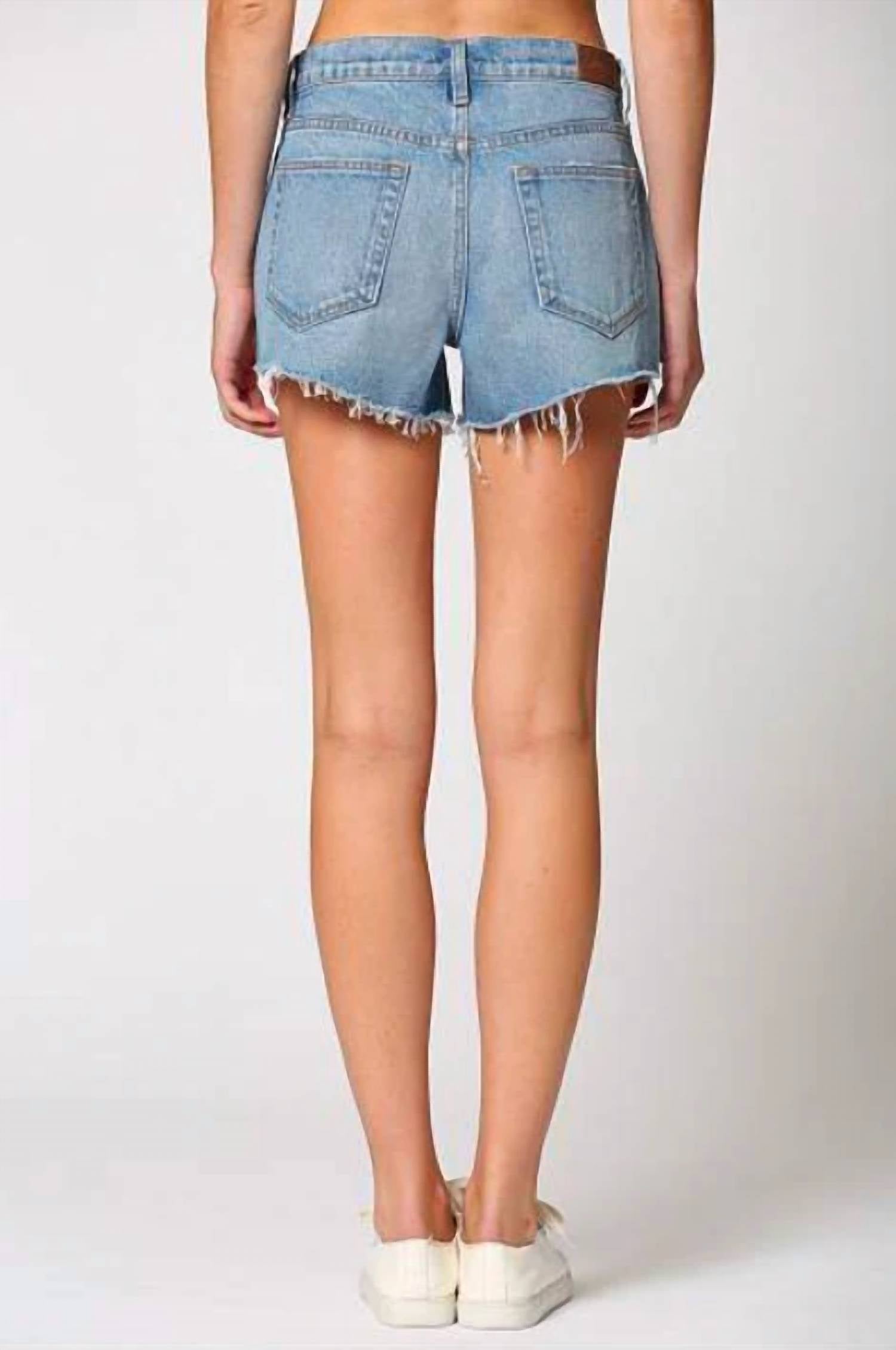 Hidden - Hannah Mid Rise Cut Off Shorts