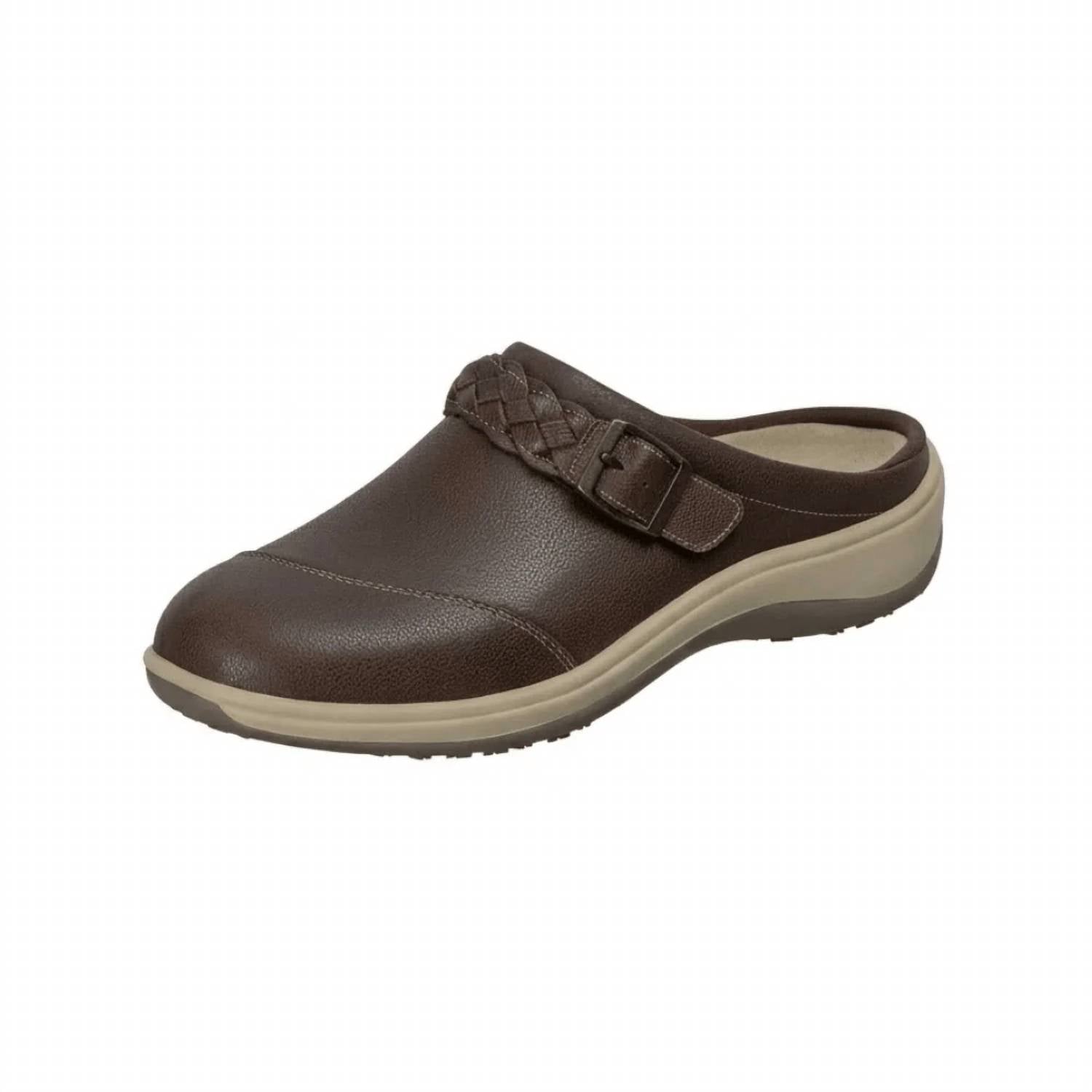 Orthofeet - Women's Irma Leather Slip On Comfort Clog