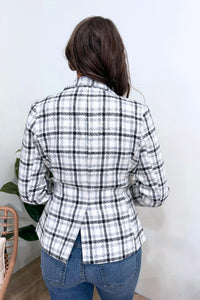 Mystree - Single Breast Plaid Blazer