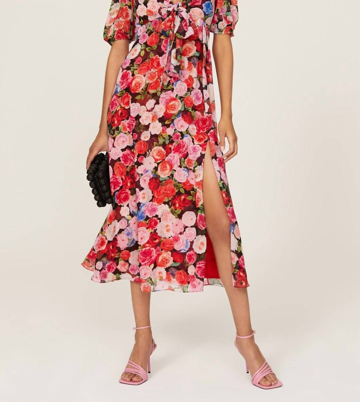 Mac Duggal - Floral Puff Sleeve Dress