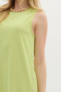 Entro - Solid Rib Textured Midi Dress