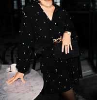 Lusana - Ilza V-Neck Mini Dress