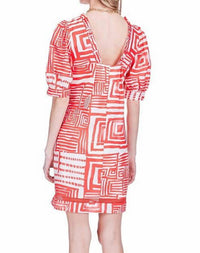 Joy Joy - Ruffles Short Sleeve Trim Mini Dress