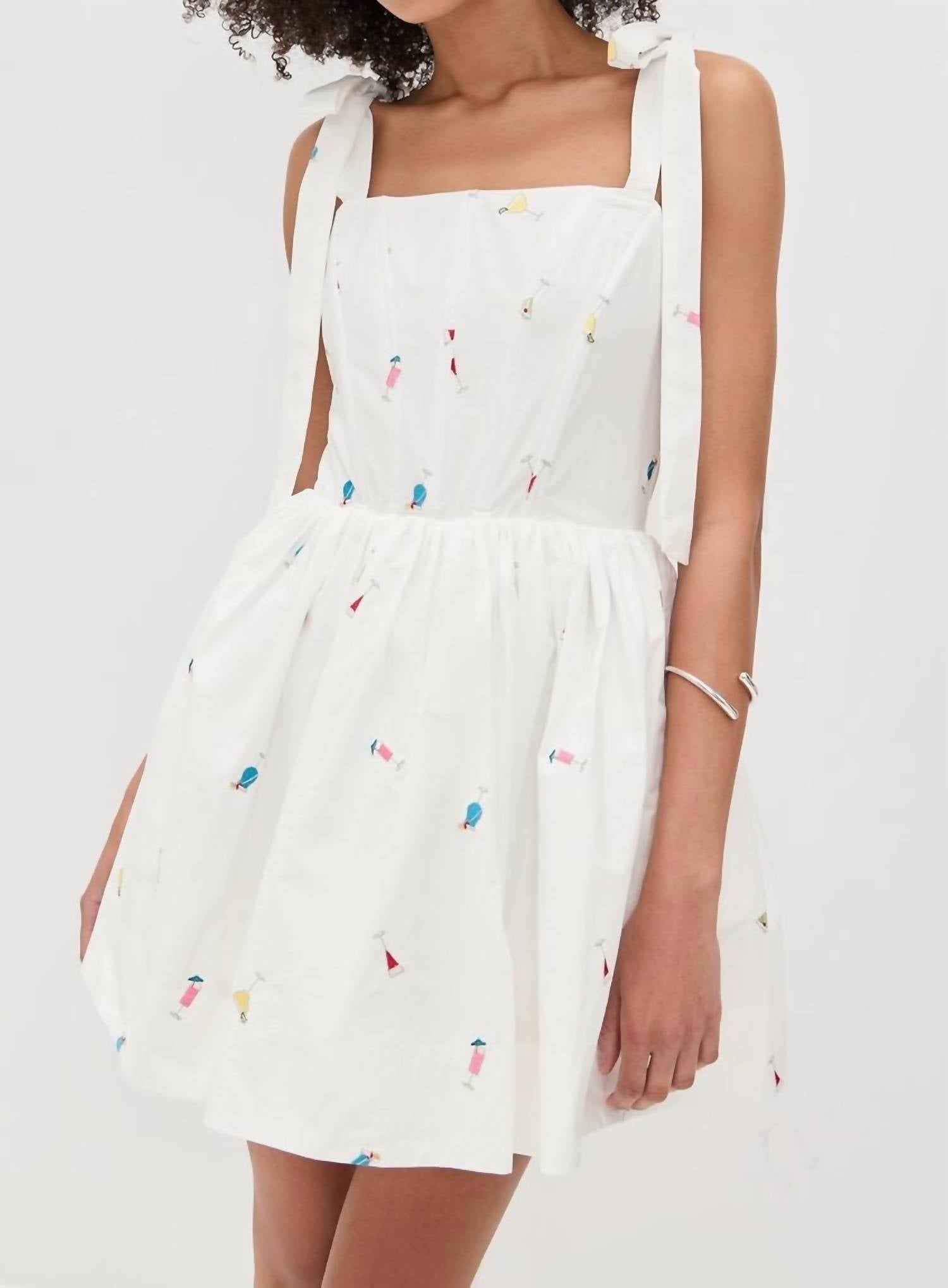 En Saison - Nellie Embroidered Corset Style Mini Dress