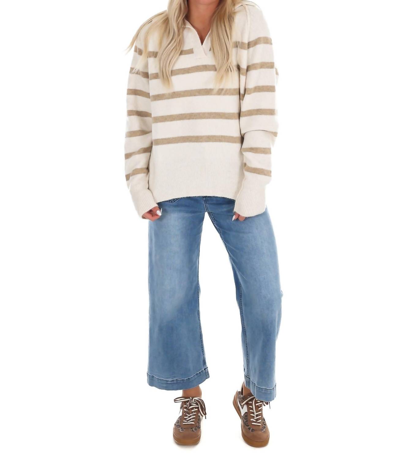 In February - Cozy Current Stripe Sweater