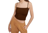 Ambar - Women's Square Neck Slim Fit Cami Top