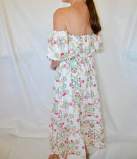 Peach Love - Alexandra Matching Off-the-shoulder Top And Skirt Set