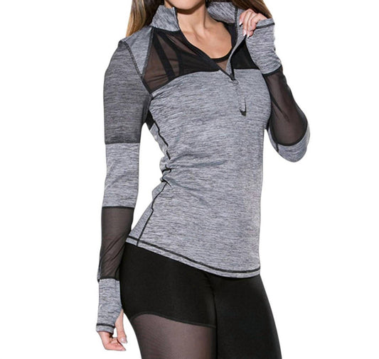 Tlf Apparel - Muse Bardot Mesh Panel Long Sleeve Top