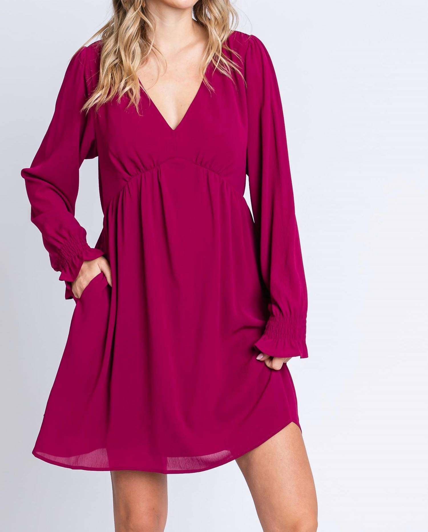 Kori - Long Sleeve Chiffon Dress