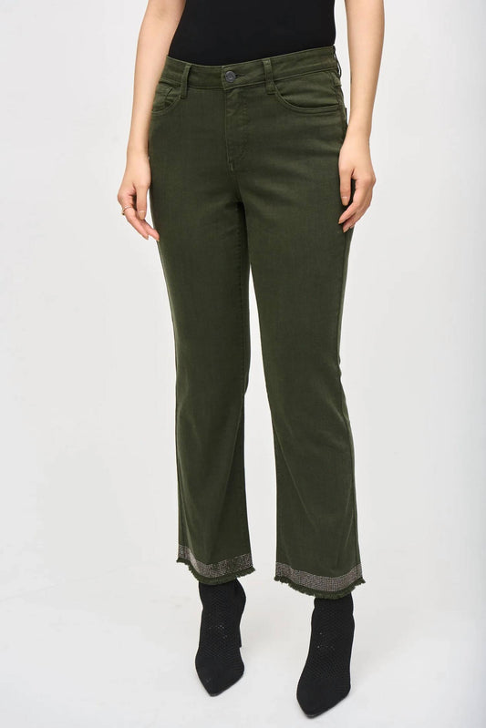 Joseph Ribkoff - Straight Pants With Frayed Hem