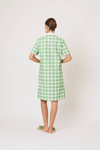 Rosie Assoulin - Mini Rugby Picnic Embroidered Gingham Dress