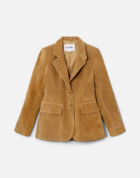 RE/DONE Women's Classic Suede Blazer in tobacco - women's jacket
