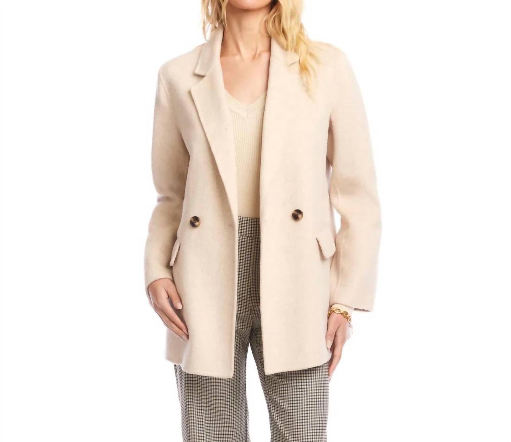 Karen Kane - Brushed Double-breasted Coat