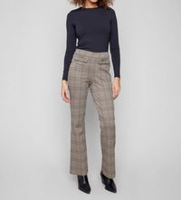Charlie B - Glen Plaid Flare Pants