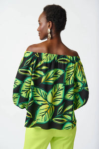 Joseph Ribkoff - Off-the-shoulder Puff Sleeves Top