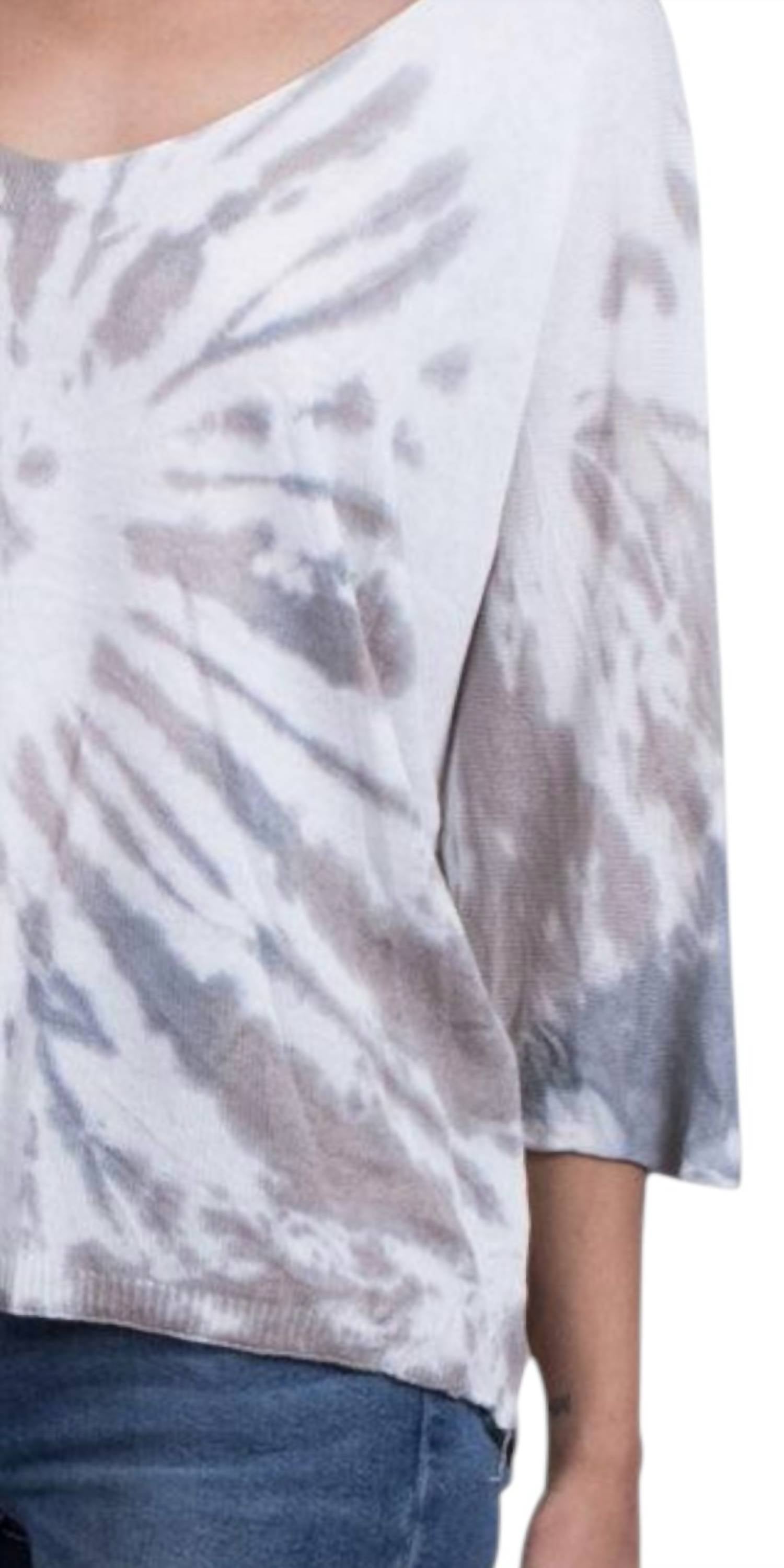 Gigi Moda - Petunia Scoop Neck Tie Dye Sweater