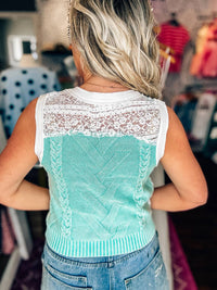 Pol - Sweet & Chic Patchwork Sweater Vest Top