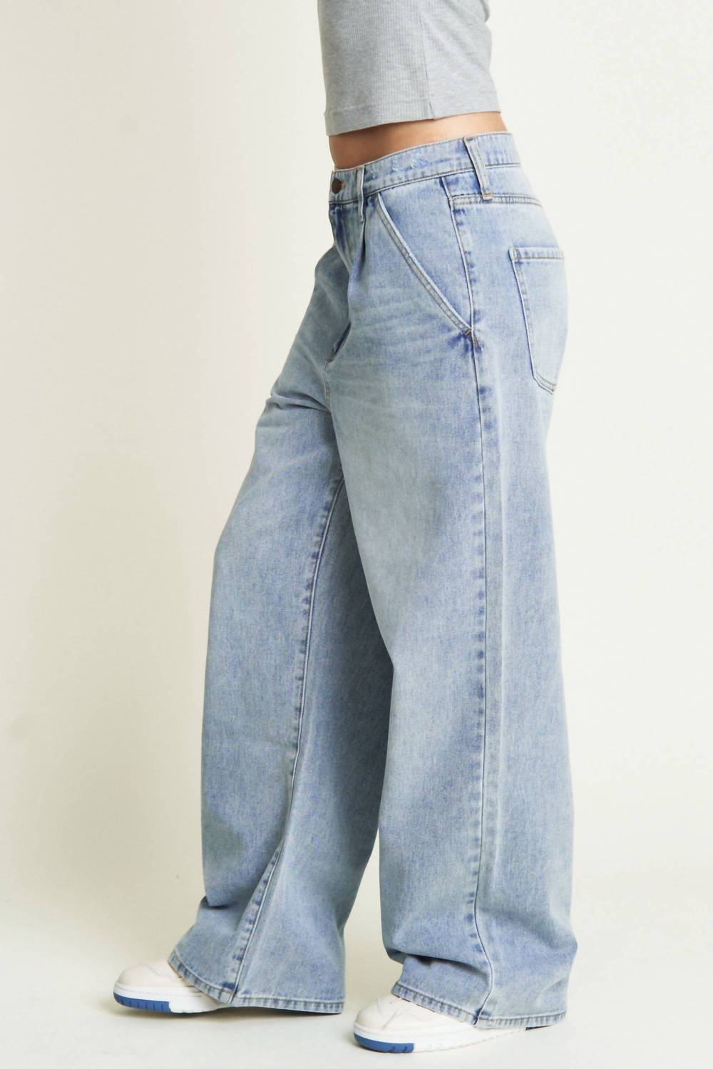Oliver Logan Thompson Low Slung Trouser in blue - women's jeans - view 4