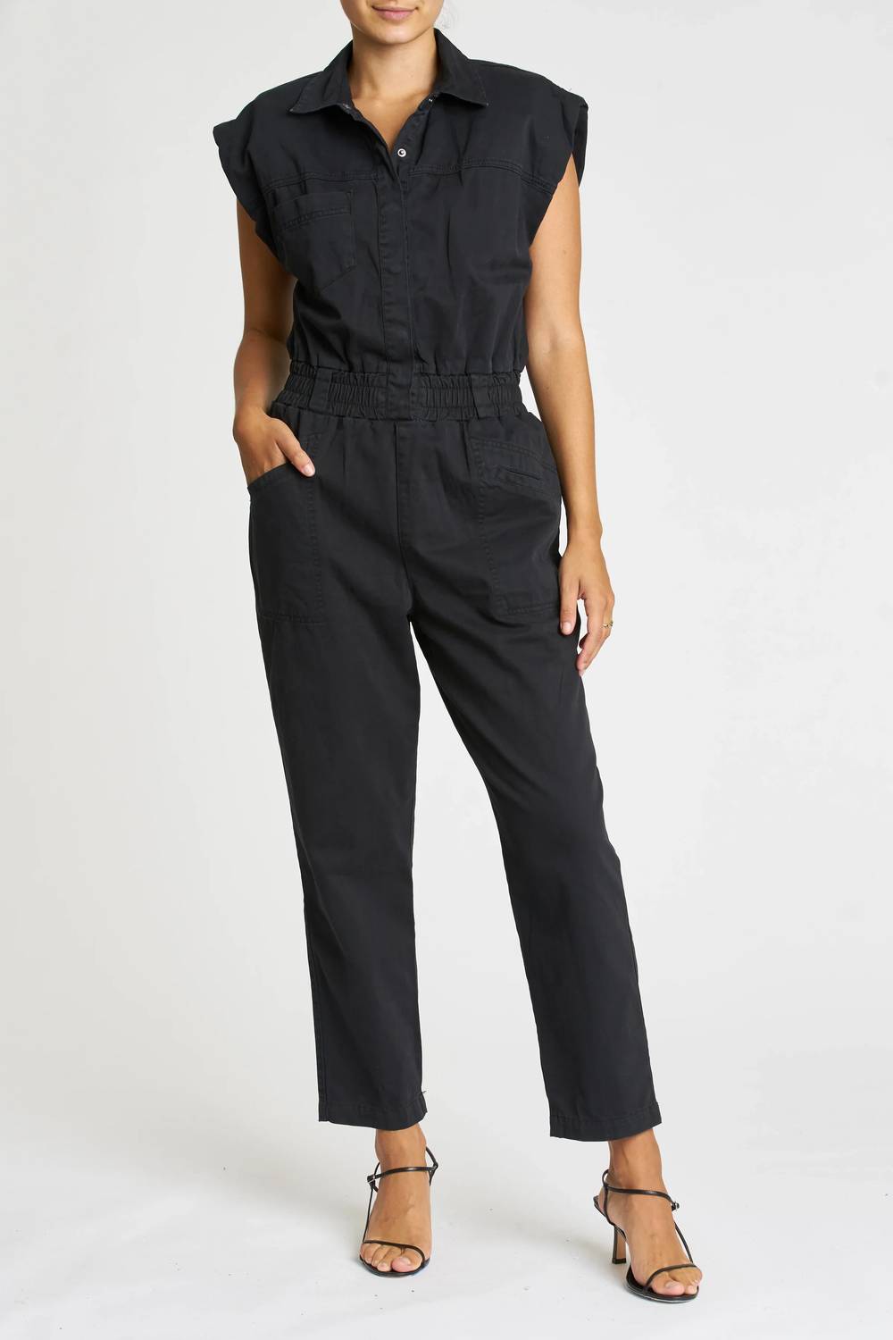 Pistola - Rosie Padded Shoulders Jumpsuit