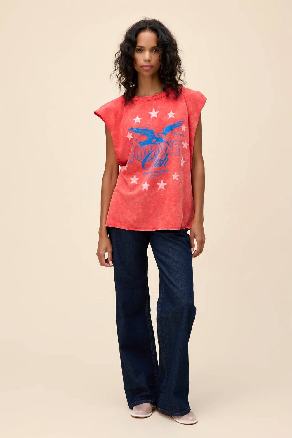 Daydreamer - Johnny Cash Muscle Tank Top