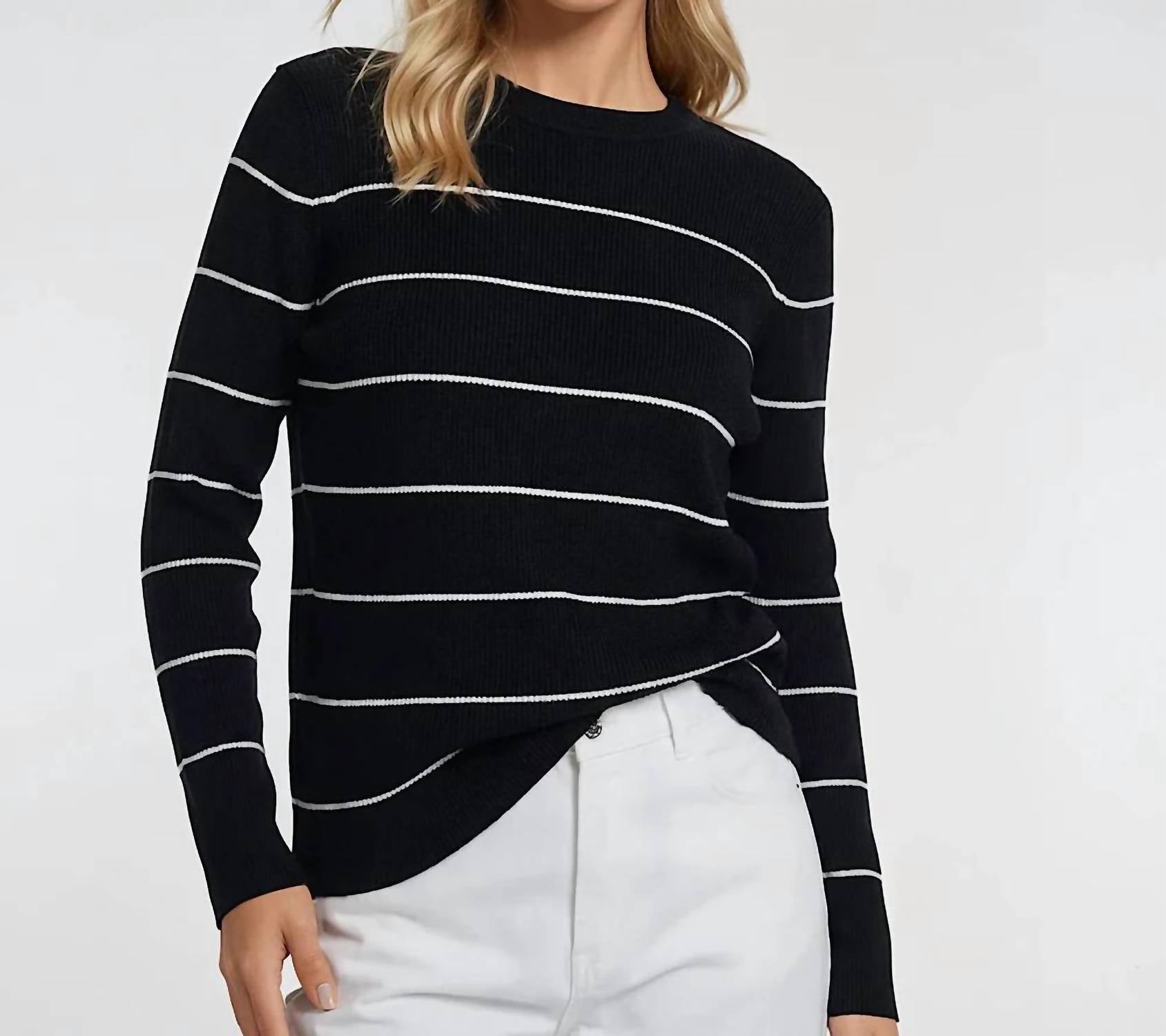 Karen Kane - Sayer Stripe Ribbed Sweater