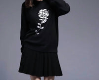 Minnie Rose - Cashmere Rose Embellished Crew Top