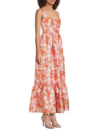 Hutch - Beanie Floral Metallic Jacquard Midi Dress