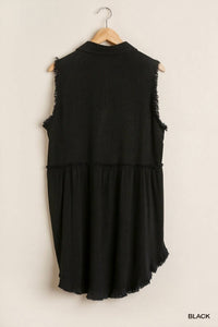 Umgee - Frayed Sleeveless Tunic