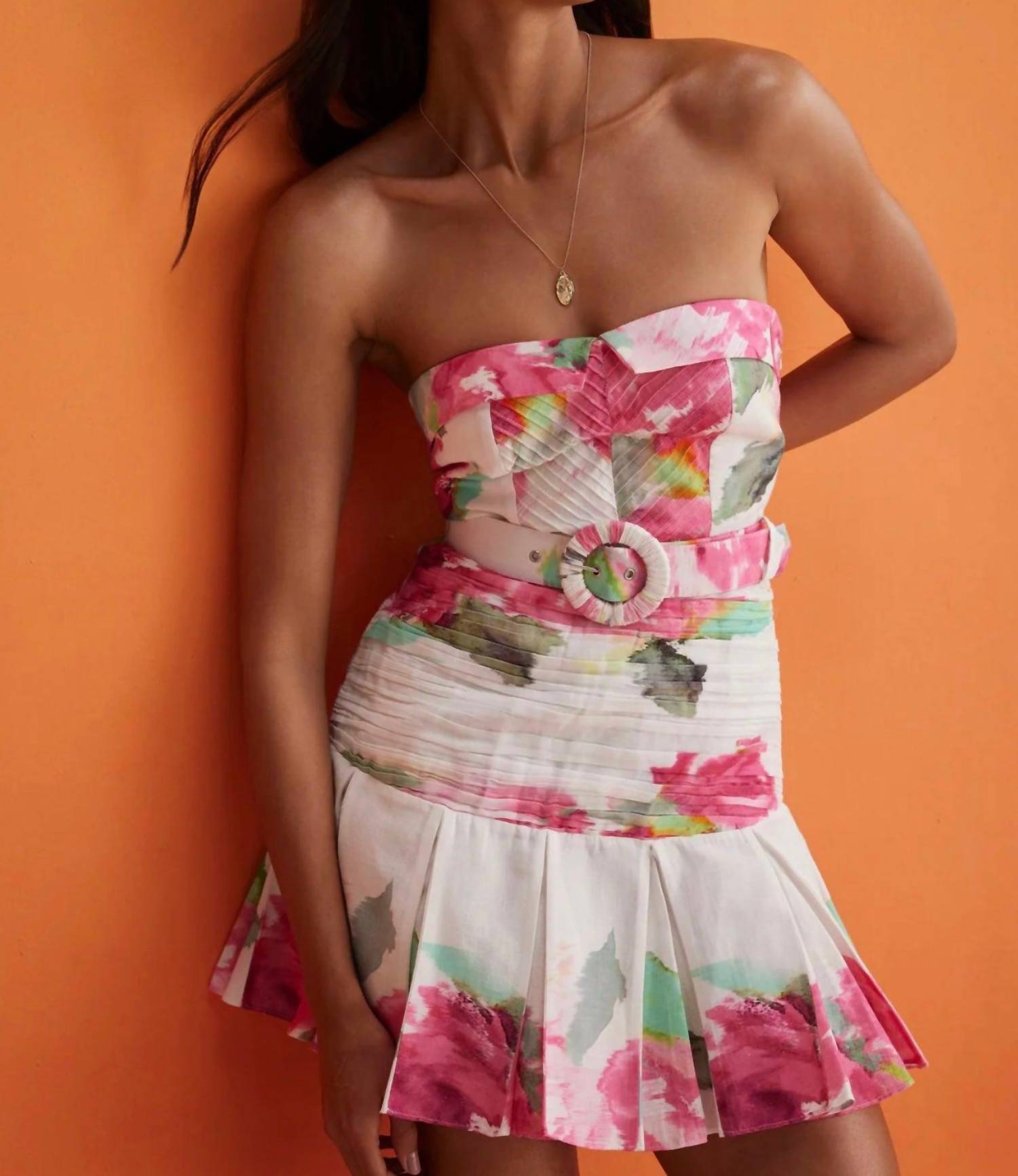 Hemant & Nandita - Strapless Short Dress