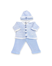 Gita - Boy's 2pc Tweed Cardigan With Hat