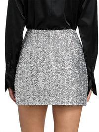 Milly - Rhea Sequined Bow Tie Miniskirt