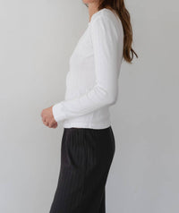 Donni. - Pointelle Long Sleeve Tee