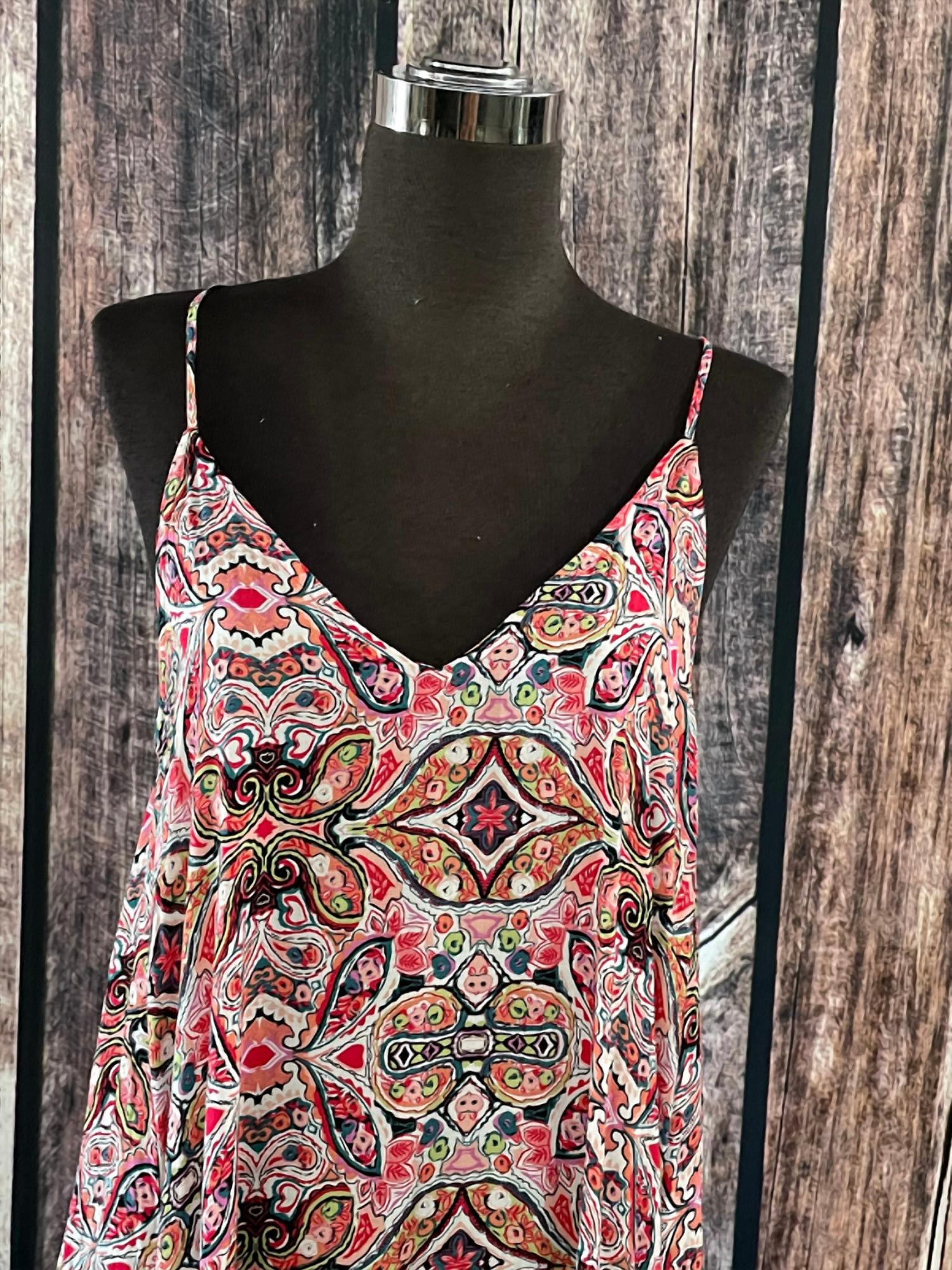 Rayon T Back Maxi Resort Wear Dress With Front Pockets