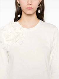 Ulla Johnson Kaja Top in cowrie - women's long sleeve top - view 4