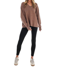 Hyfve - Urban Fade Oversized V-Neck Sweatshirt