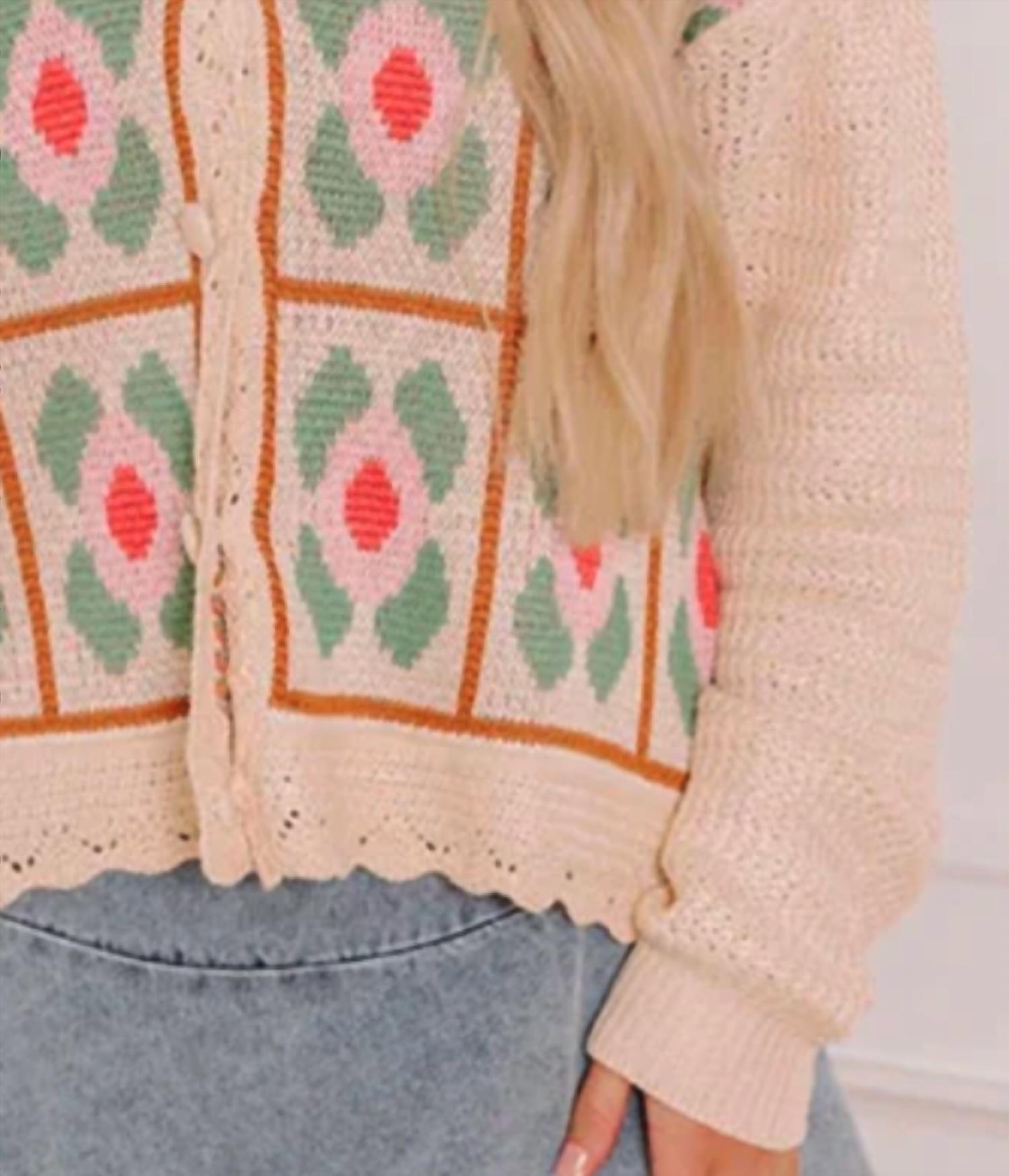 So Me - Floral Button Down Cardigan
