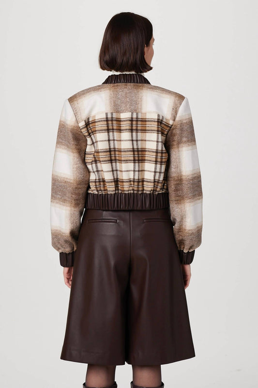 Toccin - Andy Strong Shoulder Zip-front Bomber Jacket