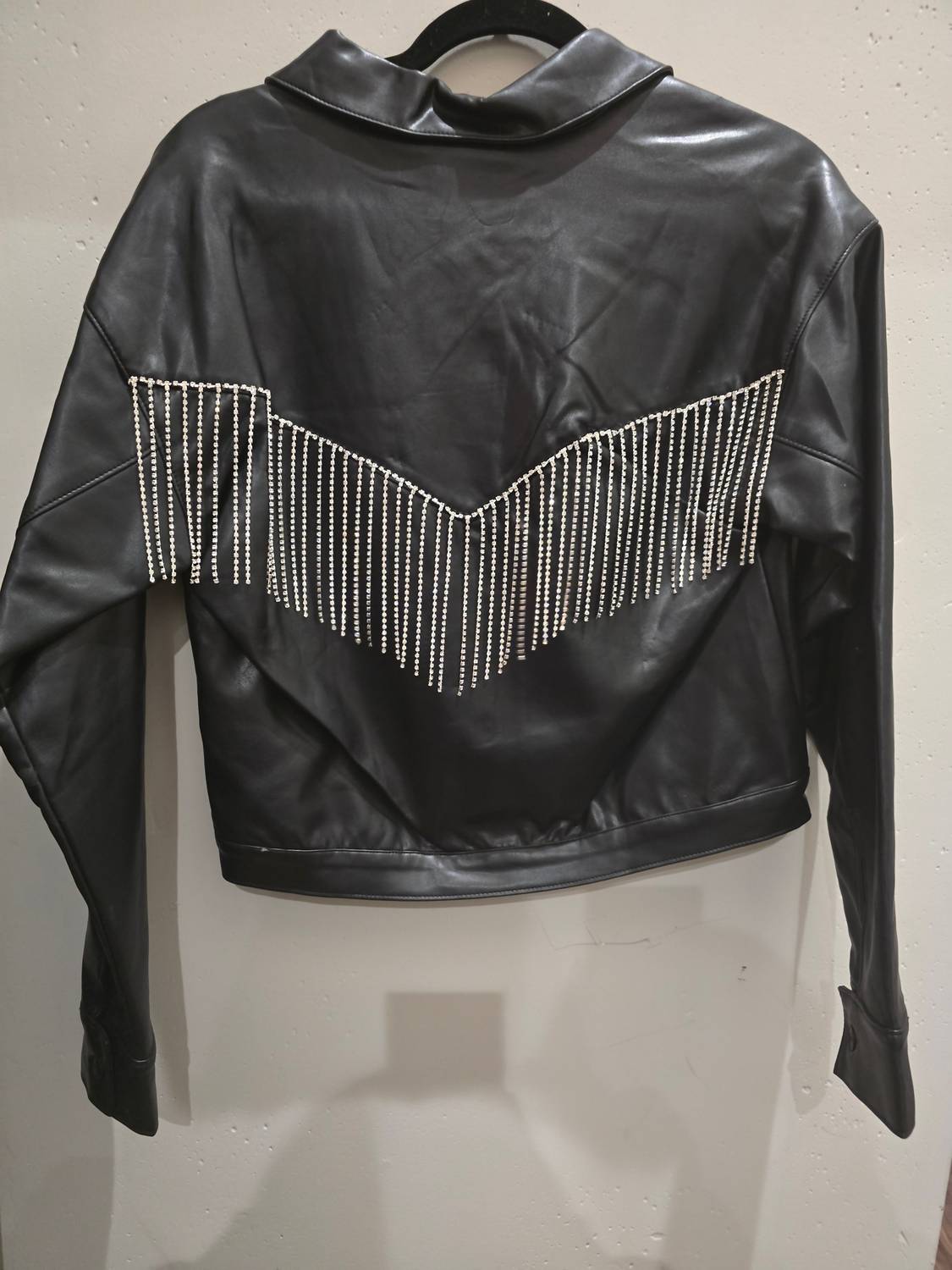Peach Love - Women's Rhinestone Fringe Jacket