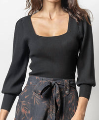 Lilla P - Full Sleeve Square Neck Sweater
