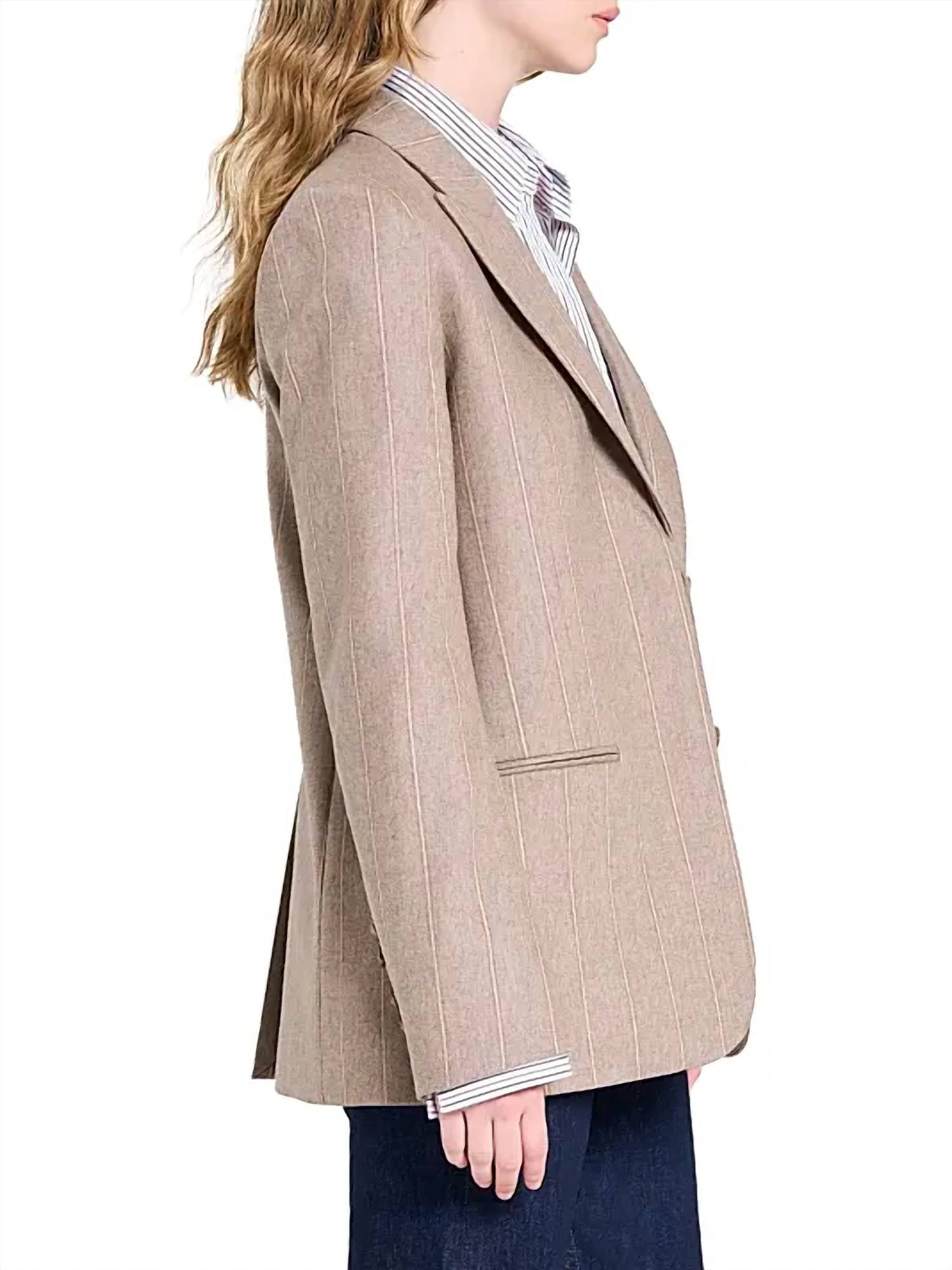 Twp - Sweet Pea Striped Wool-blend Blazer