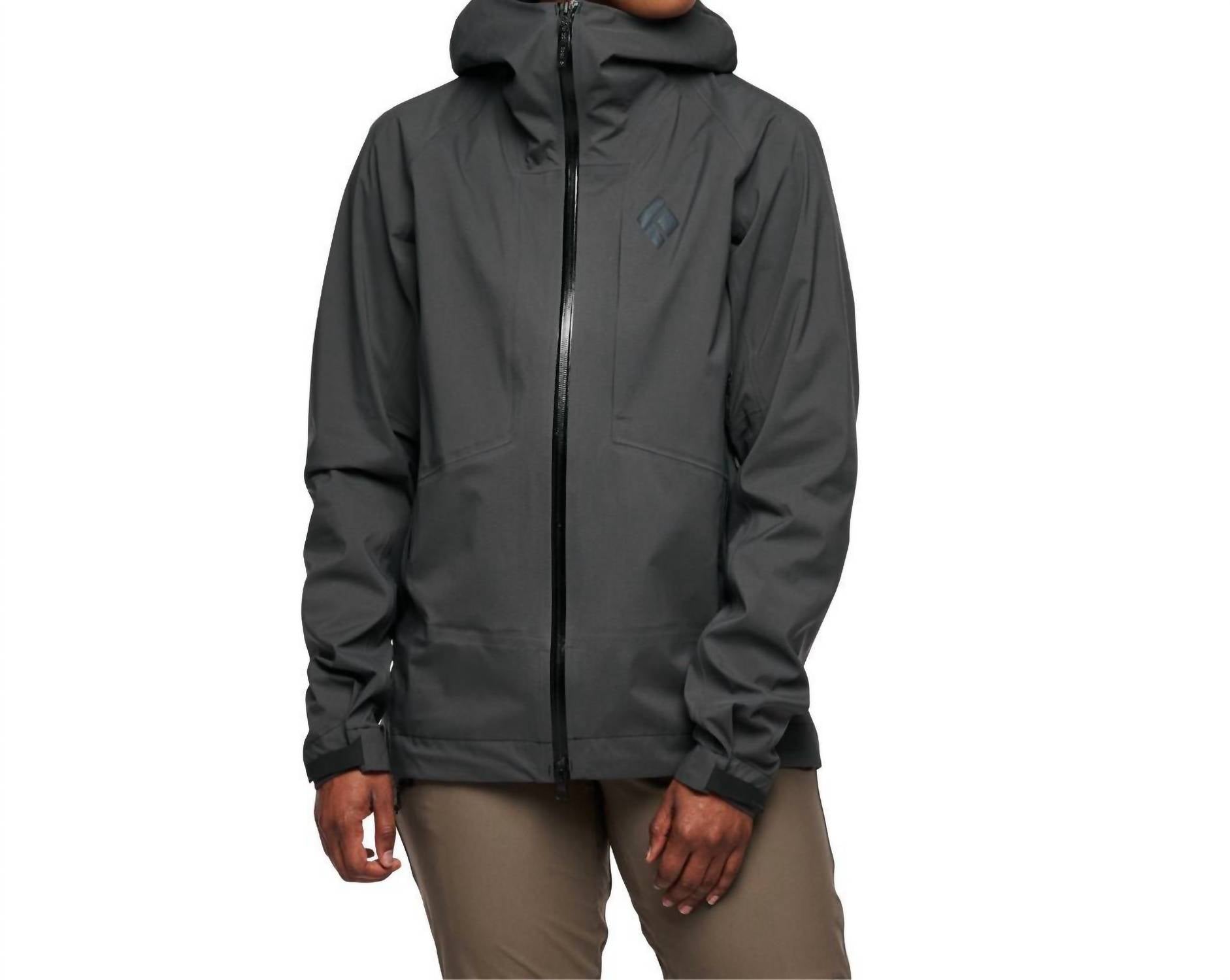 Black Diamond Highline Stretch Shell Jacket in anthracite - women's jacket