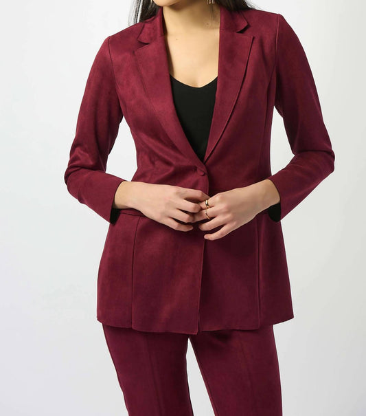 Joseph Ribkoff - Scuba Suede Straight Blazer