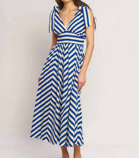Flying Tomato - Striped Woven Midi Dress
