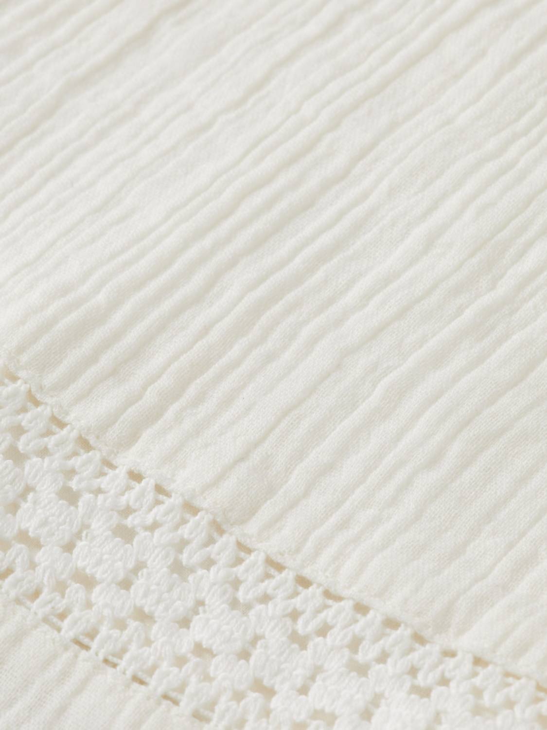 Scotch & Soda - Girl's Lace Detail Crinkle Cotton Mini Skirt