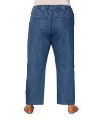 On The Plus Side - Plus Size Premium Wide Leg Five Pocket Denim Jeans