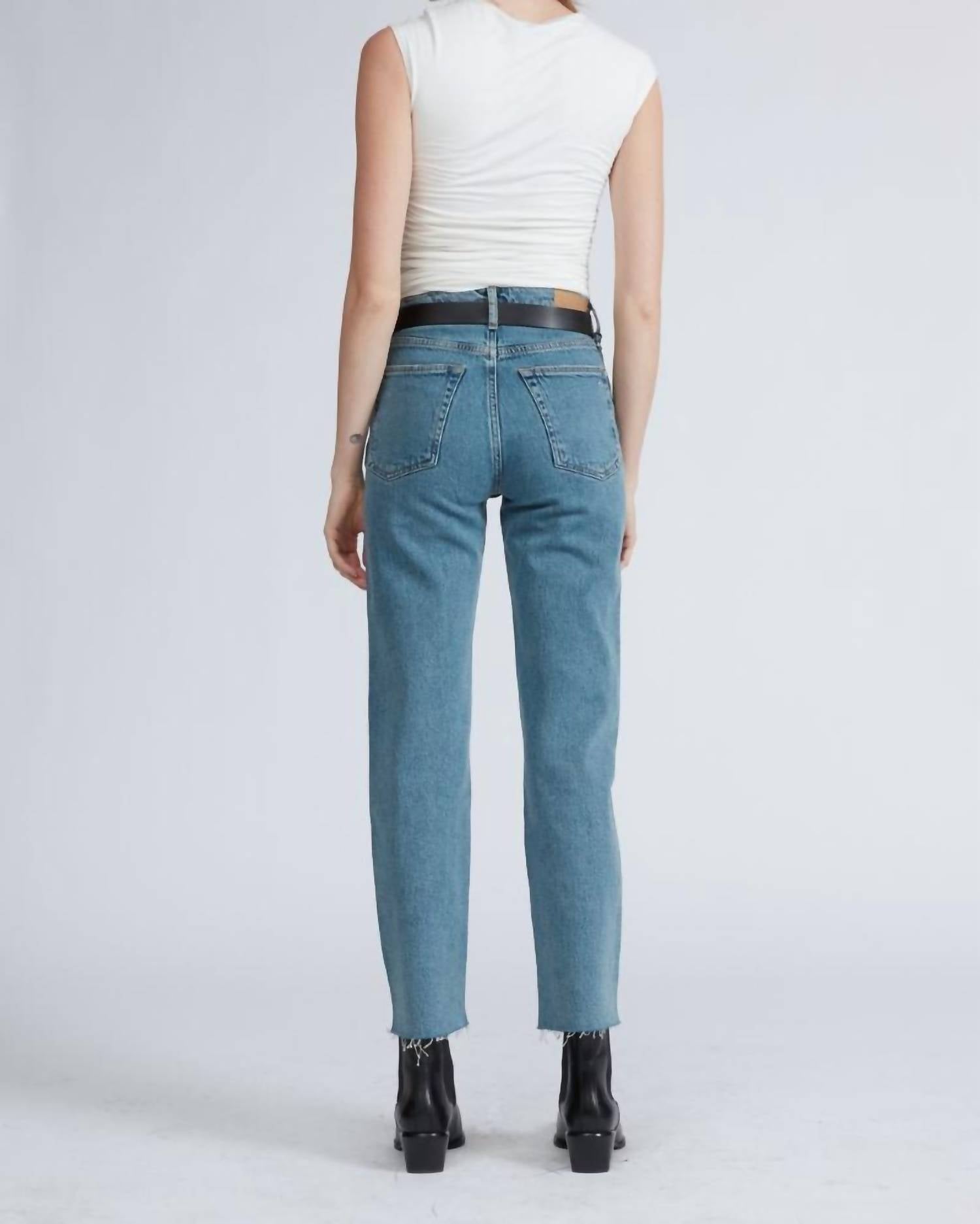 Rag & Bone - Harlow Mid Rise Ankle Straight Jeans