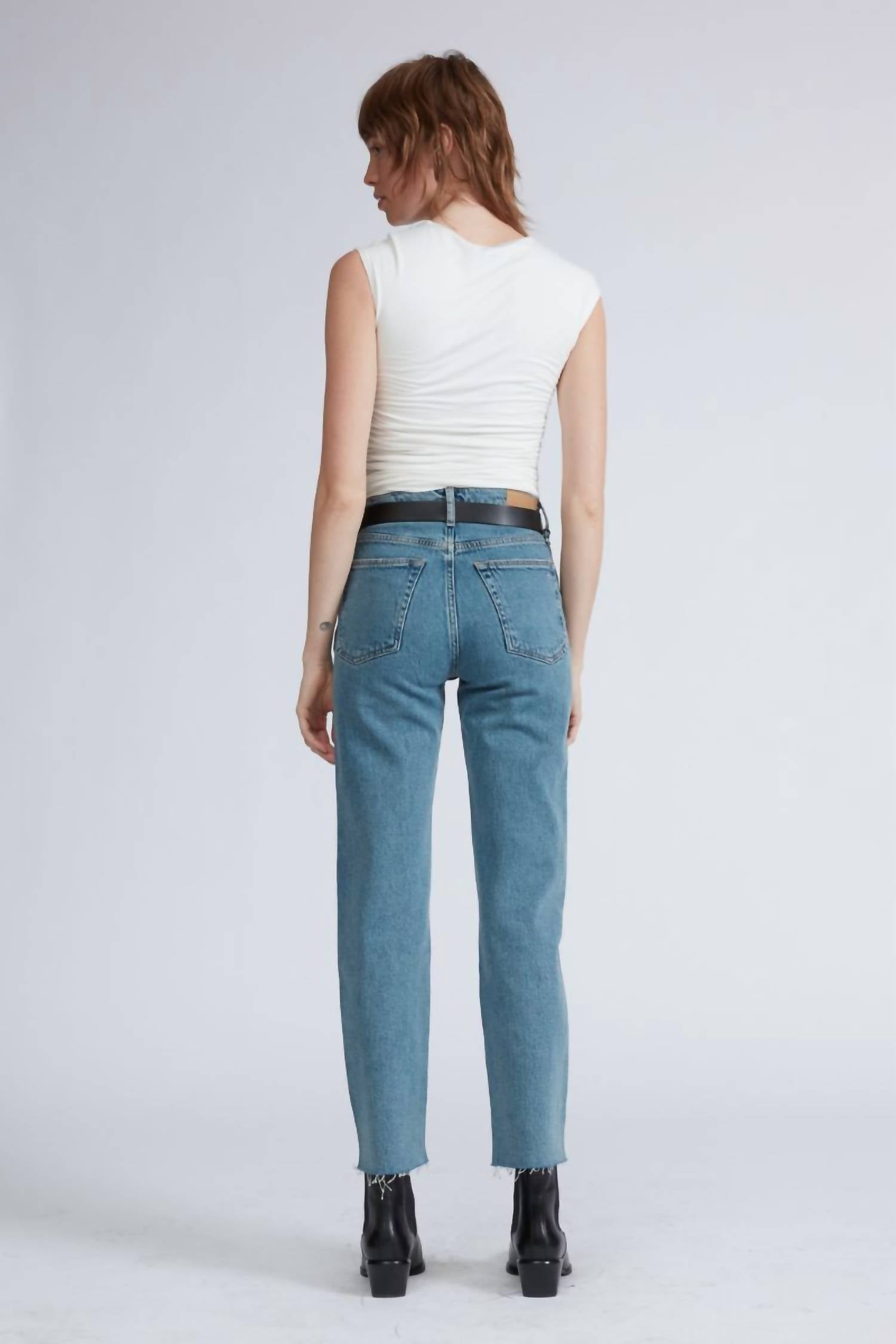 Rag & Bone - Harlow Mid Rise Ankle Straight Jeans