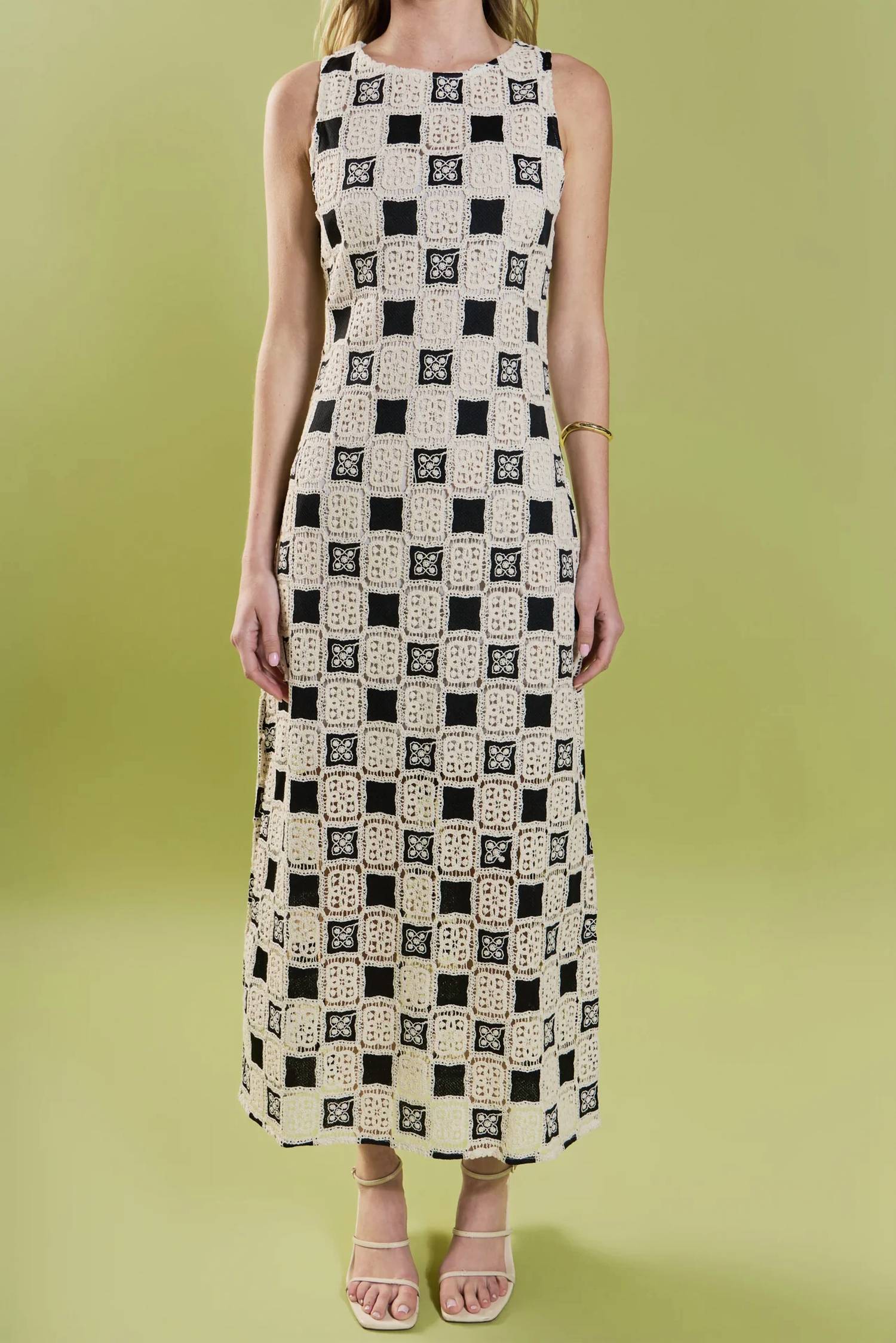 English Factory - Crochet Patchwork Sleeveless Dress