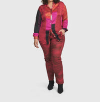 ALEMBIKA Women's Iconic Stretch Jeans in red - women's jeans - alternate view