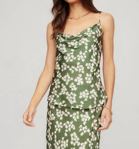 Fifteen Twenty Women's Drape Camisole in print - women's tank top